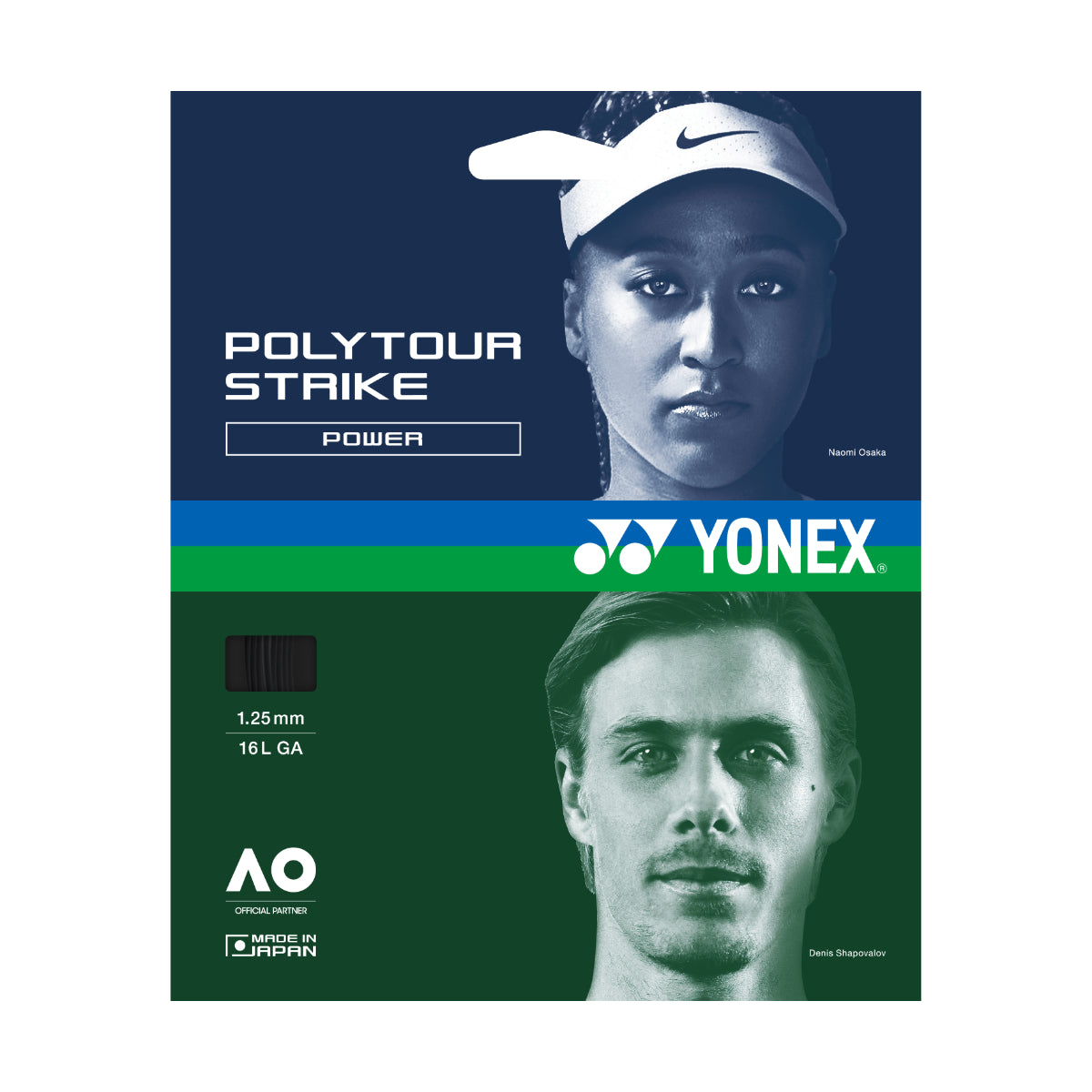 YONEX POLY TOUR STRIKE BLACK SAITENSET