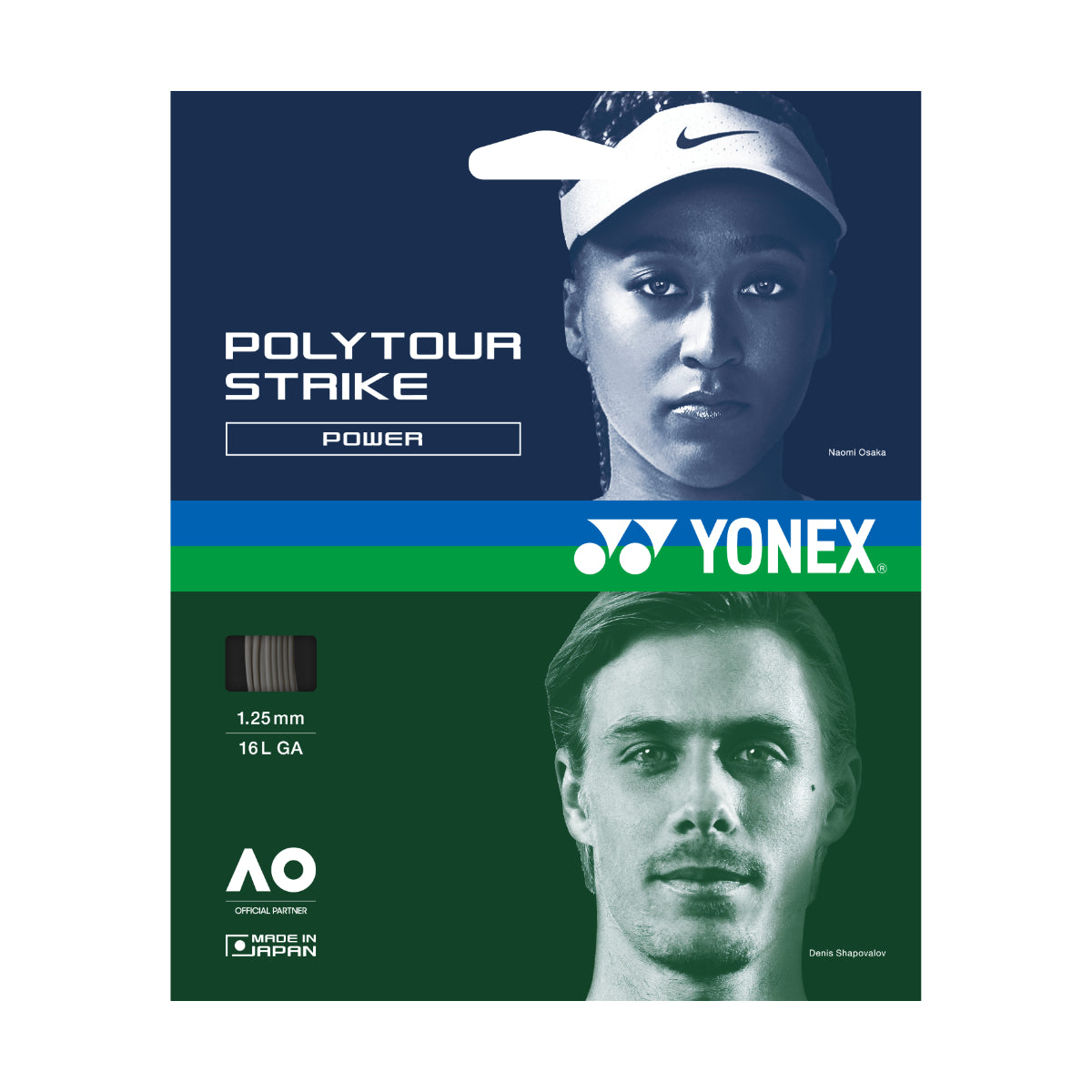 YONEX POLY TOUR STRIKE IRON GRAY SAITENSET